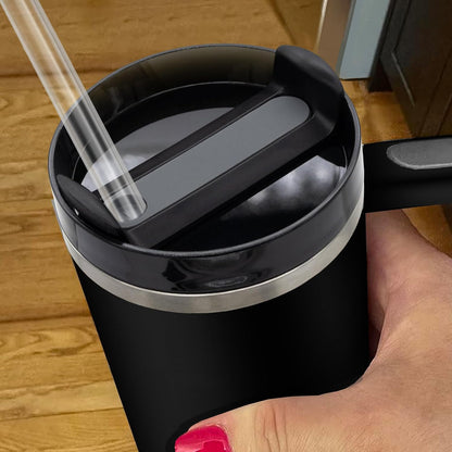 40oz Tumbler Lid Compatible for Stanley, 2 Pack Replacement Tumbler Lids Fit for Stanley Quencher 2.0 Tumbler 40 OZ, with Straws and Cleaning Brush (Orchid)