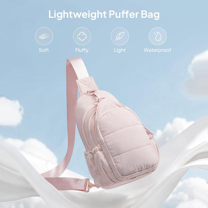TOPEAST Sling Bag for Women, Anti-Theft Crossbody Bag with RFID Blocking & Water Bottle Holder for Travel, Water-resistant