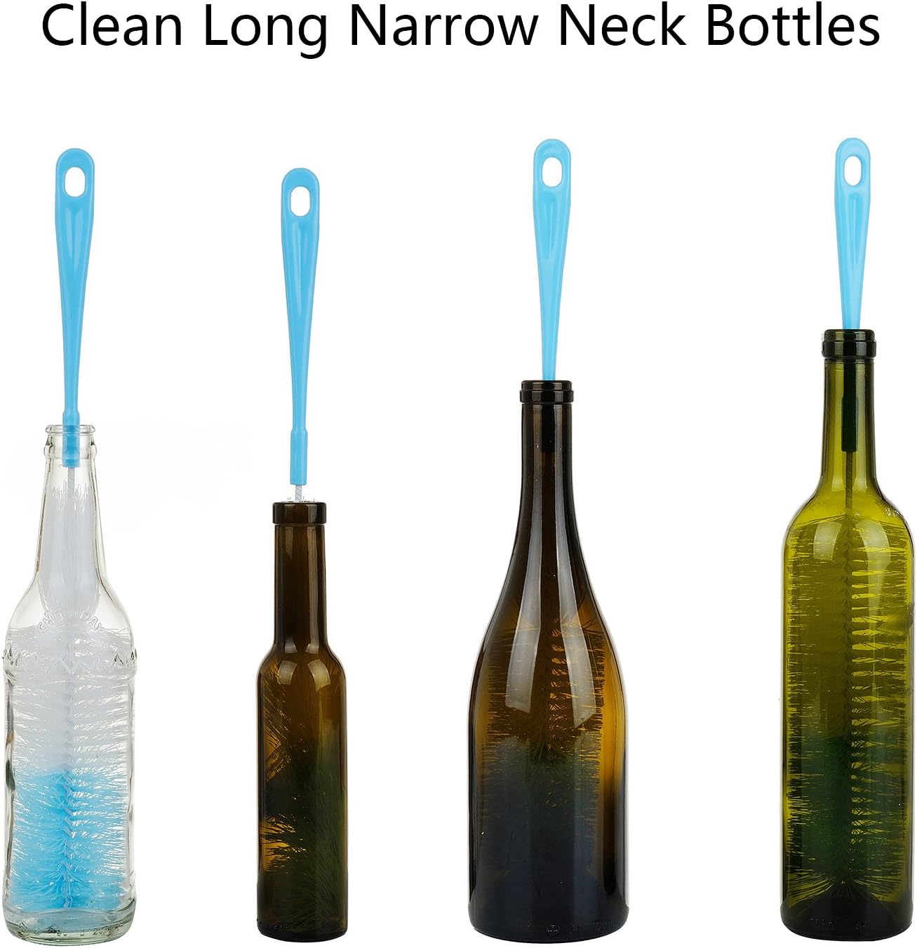 ALINK 17 inch Extra Long Bottle Cleaning Brush Cleaner for Washing Narrow Neck Beer/Wine/Thermos, Brewing Bottles, Hummingbird Feeder