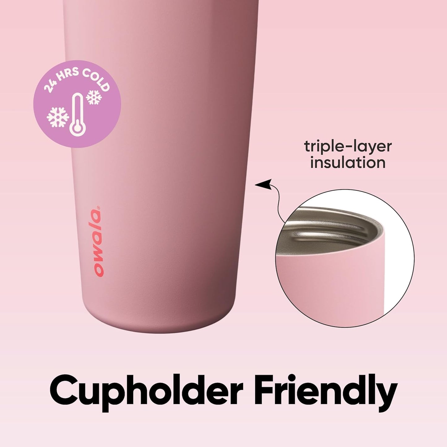 Owala FreeSip Sway Insulated Stainless Steel Water Bottle with Two-Way Spout, Built-In Straw and Bucket Handle, Made for Travel, School, and Sports, 30oz, BPA Free, Leak Proof, Daybreak