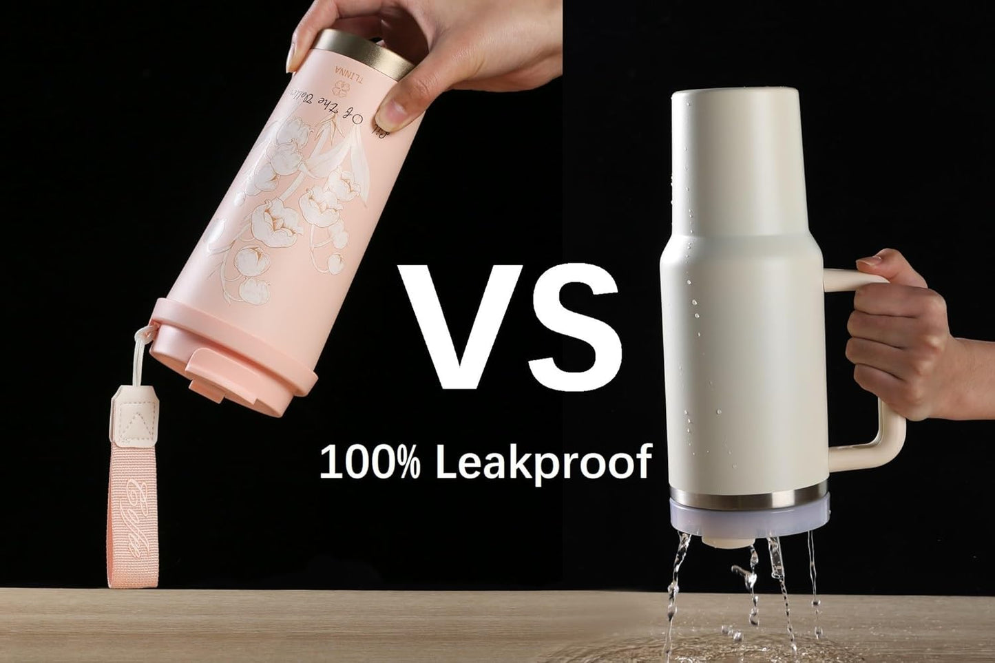 [2-IN-1 LID] Travel Mug,Coffe mug,Coffe cup,Ceramic coating Lined,316 Stainless Steel,BPA Free,Vacuum Insulated Tumbler for Water, Iced Tea or Coffee, Smoothie and More (Peony-White, 18 Onuces)