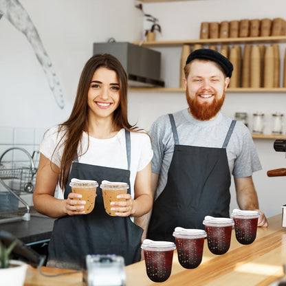Alaeseje 50 Pack Clear Plastic Cups with Strawless Sip Lids,16 oz Iced Coffee Cups with Lids,Disposable PET Crystal Cups,Round Bottom To Go Cup for Iced Coffee Juice Smoothie Cold Beverage