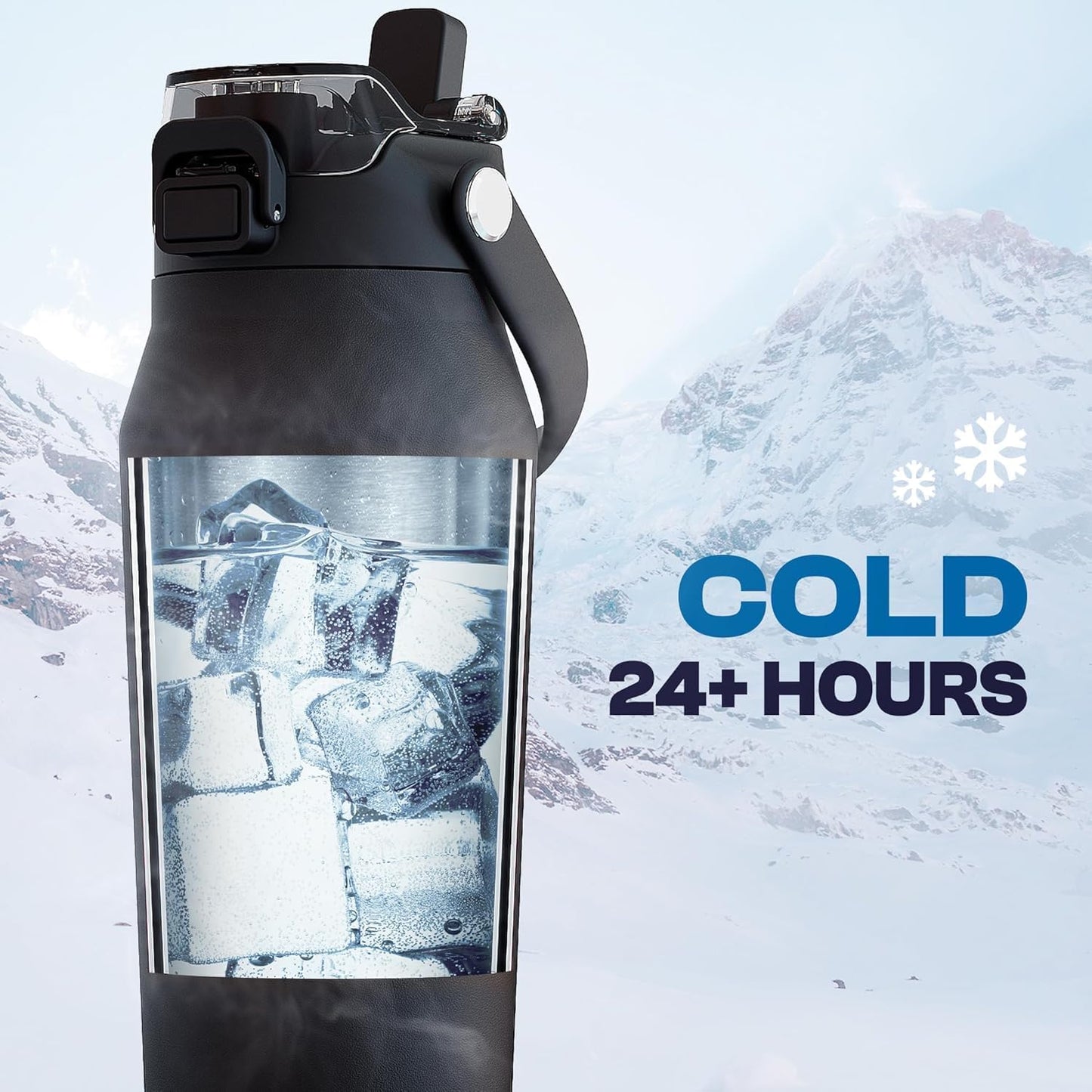 Frost Buddy 24oz Insulated Water Bottle with Straw & Chug Lid | Leak-Proof Stainless Steel | 24-Hours Cold | Sweat-Proof, Cup Holder Friendly | Ideal for Gym, Travel, Sports & Everyday Hydration - Colors A