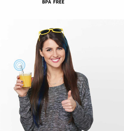Reusable Glass Straws Shatter Resistant Clear, Skinny Glass Straw Bent Thin for 16 oz Cups Tumblers 9 inch 8mm