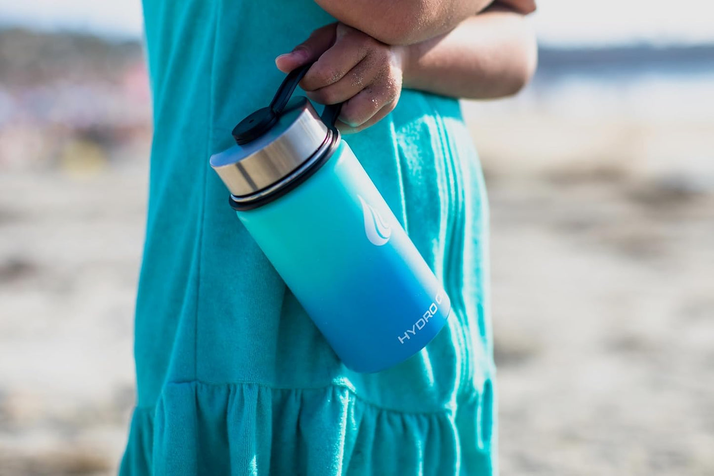 HYDRO CELL Stainless Steel Insulated Water Bottle with Straw - For Cold & Hot Drinks - Metal Vacuum Flask with Screw Cap and Modern Leakproof Sport Thermos for Adults (Neon 18oz)