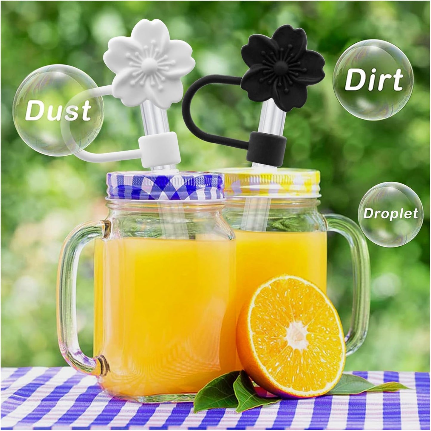 Straw Cover Cap for Stanley Cup,Silicone Straw Topper 10 mm 0.4 in Reusable Straw Tips Lids,Straw Tip Covers for Stanley Cups Accessories