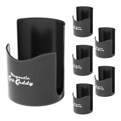 Master Magnetics Magnetic Cup Holder - Caddy for Bottles, Glasses, and Cans - Fits on Fridge, Lawnmower, Forklift, Cart, or Ladder - Heavy-Duty Magnet
