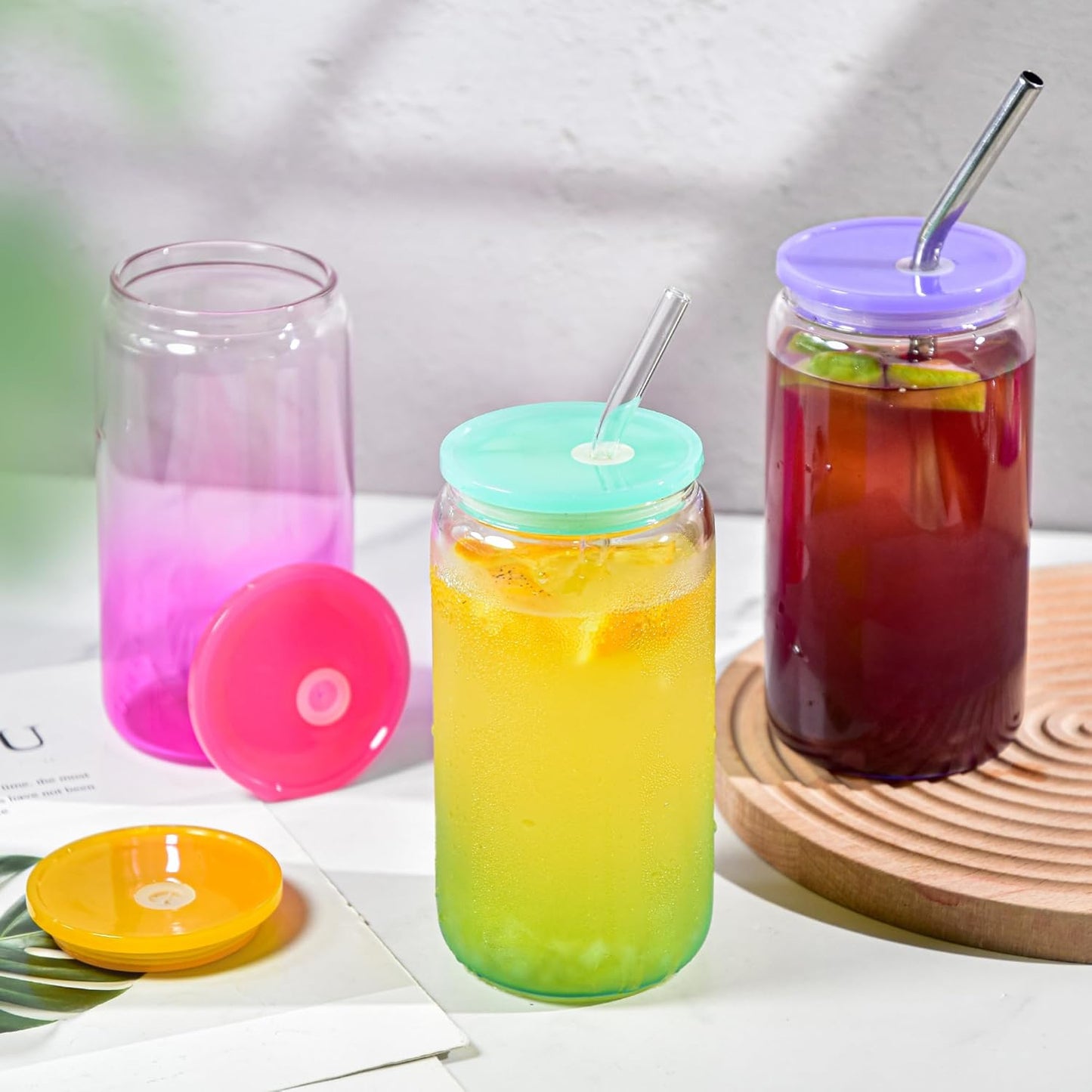 10 Pcs 20 oz Tumbler Lid Plastic Skinny Tumbler Lid Replacement Splash Resistant 20 oz Silicone Sliding Skinny Tumbler Lids, BPA Free, Straw Friendly, Multi-Colored