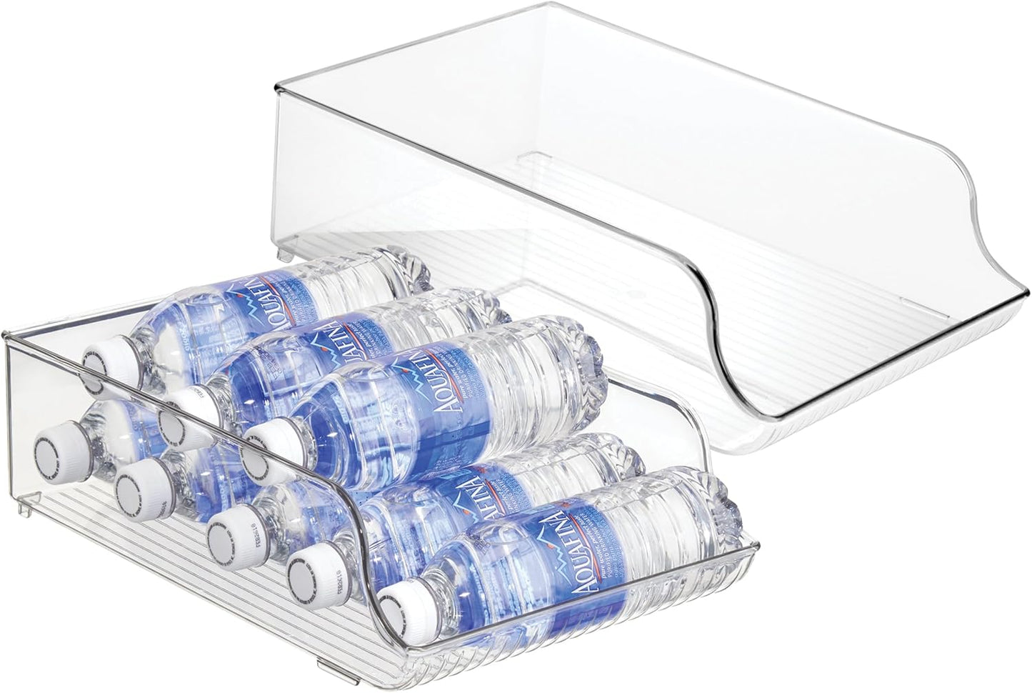 iDesign Water Bottle Organizer for Fridge or Pantry - Clear - Made in USA