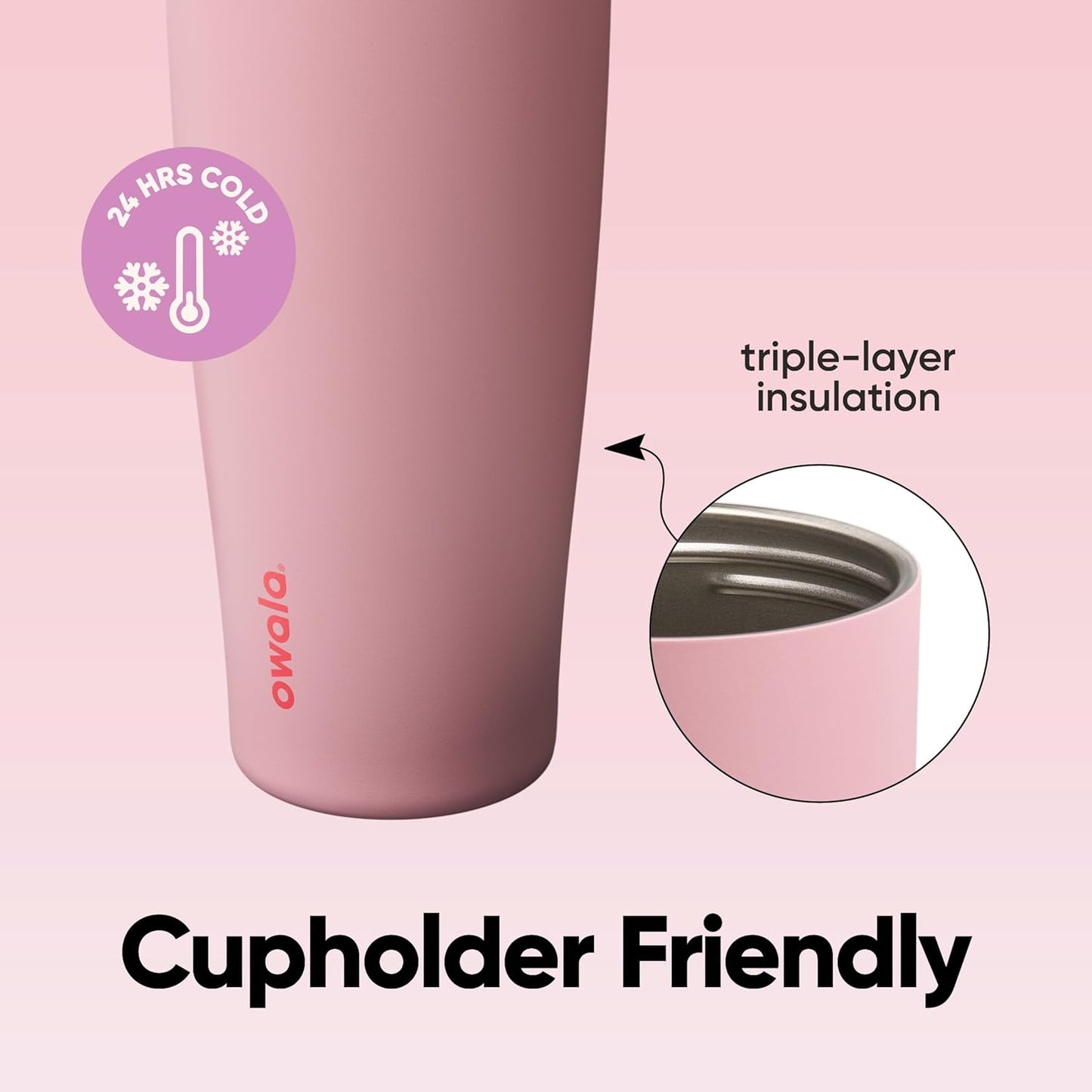 Owala FreeSip Tumbler - Stainless Steel - 40-oz. - Tan (Lightly Toasted)