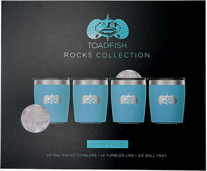 Toadfish Non-tipping 10oz Double Wall Insulated Stainless Steel Rocks Tumbler w/ East Slide Lid - Graphite
