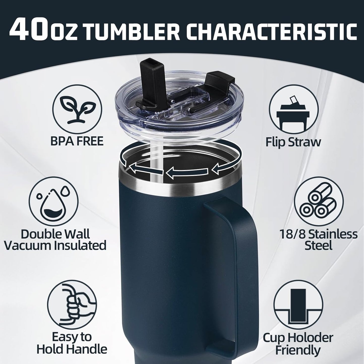 20 oz Tumbler with Handle, Stainless Steel Insulated Tumbler with Lid and Straw, Double Wall Vacuum Coffee Mug Tumbler, Insulated Coffee Thermal Cup for Cold and Hot (Light Purple)