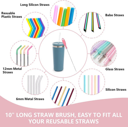 Silicone Cleaning Brush Kit – Household Cleaning Brushes for Bottles and Crevices – Food-Grade Silicone: Dishwasher Safe