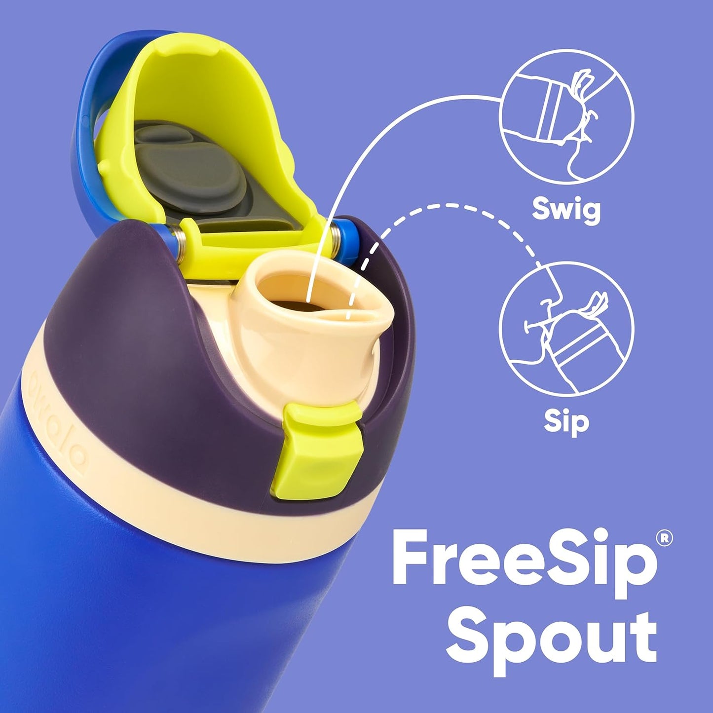 Owala FreeSip Insulated Stainless Steel Water Bottle with Straw, BPA-Free Sports Water Bottle, Great for Travel, 32 Oz, Denim