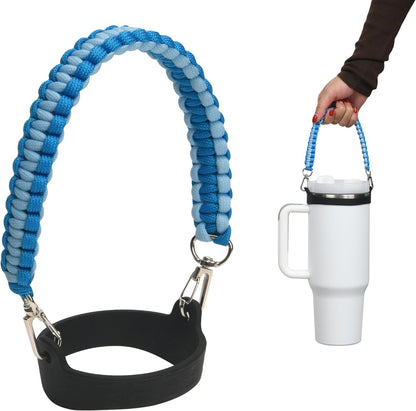 Wongeto Paracord Handle Strap for Stanley Cup - Heavy Duty Compatible with Stanley 40oz 30oz Tumbler, Stanley Cup Accessories
