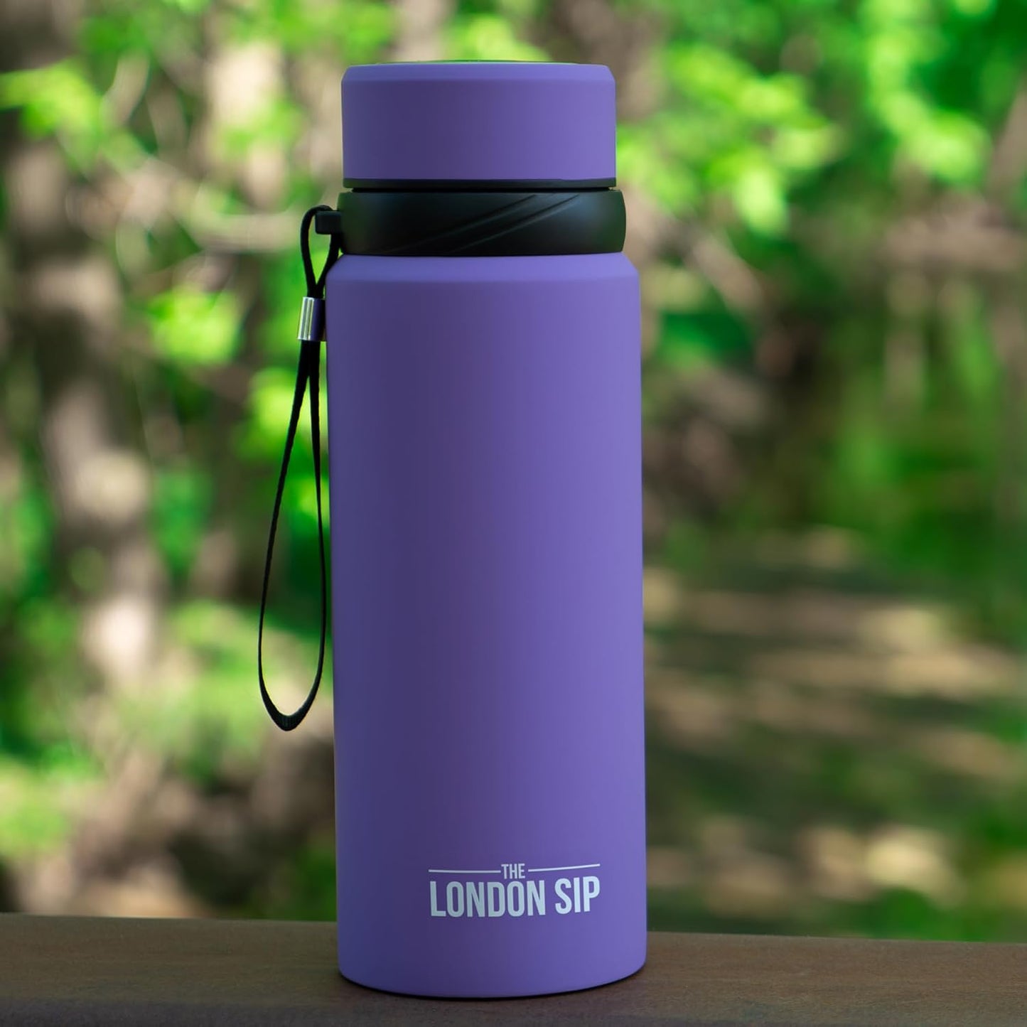 London Sip 25 oz Multi-Function Travel Mug and Tumbler Tea Infuser Water Bottle Fruit Infuser Flask Hot and Cold Double Wall Stainless Steel Coffee Thermos, Cosmic Silver