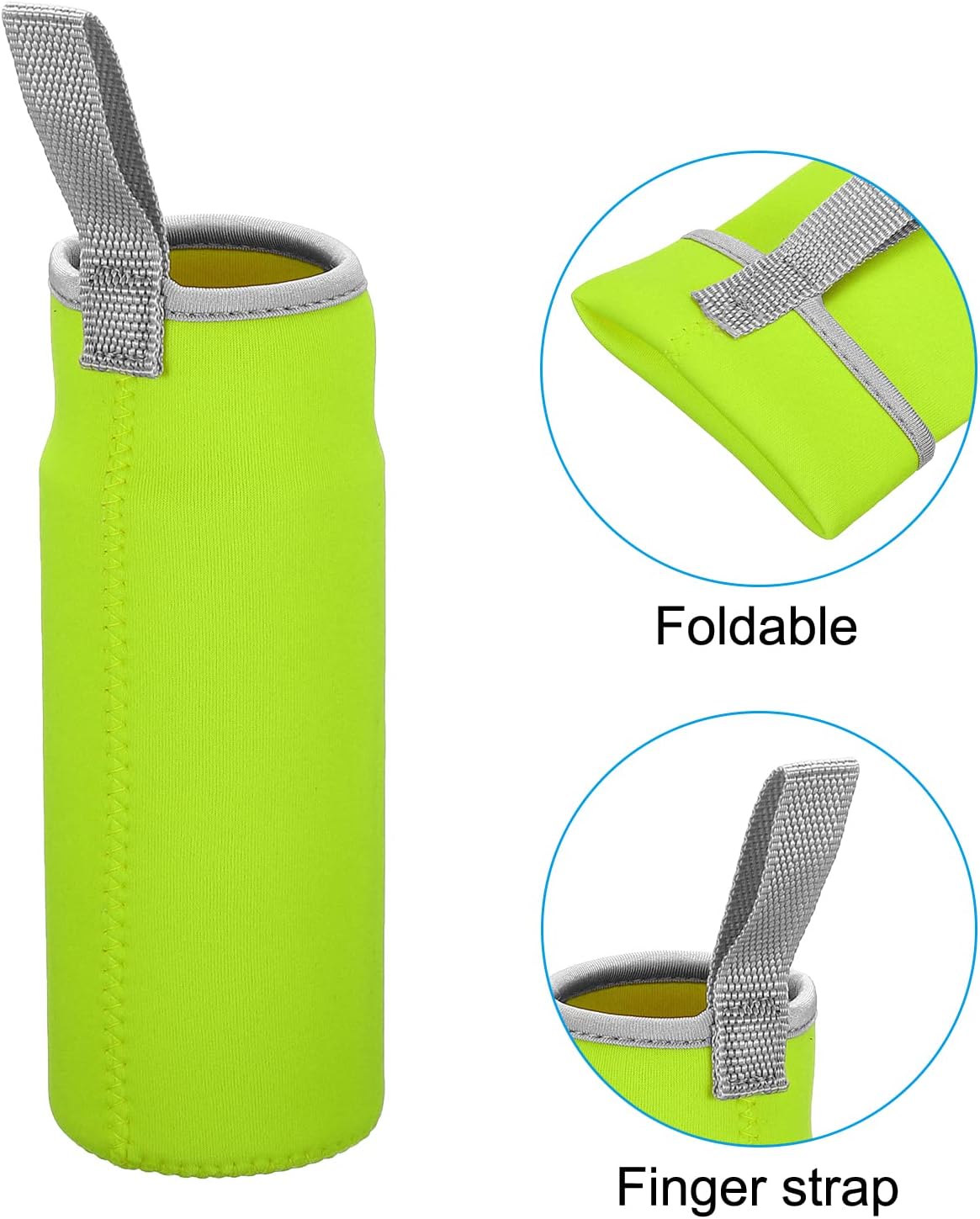 PATIKIL Water Bottle Sleeves, Neoprene Insulated Bottle Bag Holder Carrier Pouch with Finger Strap