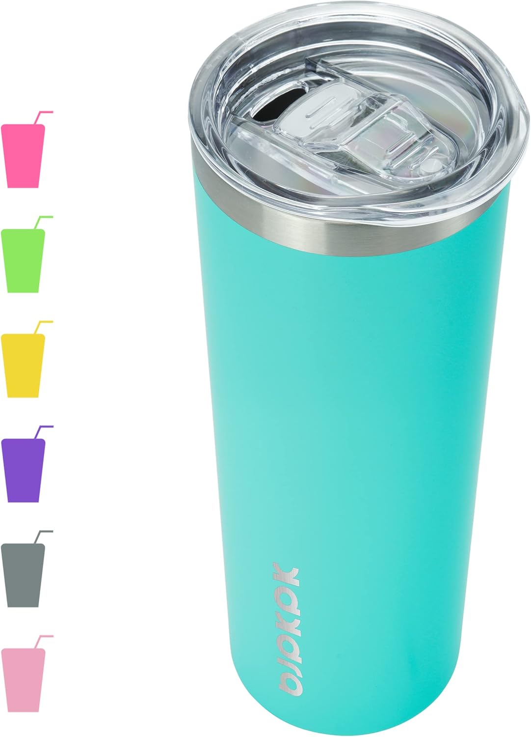 BJPKPK Skinny Tumbler with Lid 20 oz Stainless Steel Vacuum Insulated Double Wall Travel Coffee Water Tumblers Cup,White