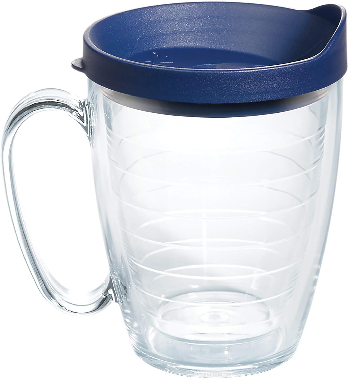 Tervis Clear & Colorful Lidded Made in USA Double Walled Insulated Tumbler Travel Cup Keeps Drinks Cold & Hot, 24oz, Black Lid, 1 Count (Pack of 1)