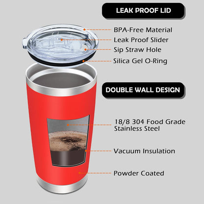 AIANJI 20oz Tumbler Bulk Stainless Steel Tumblers with Lid Vacuum Insulated Double Wall Travel Coffee Mug Powder Coated Tumbler Cup for Hot and Cold Drinks(Stainless Steel, 1 pack)