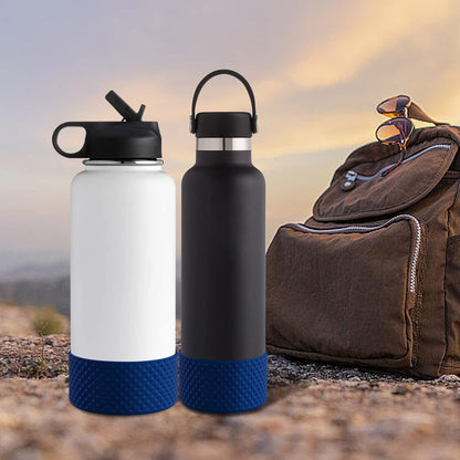 WUQID Water Bottle Boot, Diamond Silicone Boot Compatible with Stanleyy Tumbler 20-40oz & Hydroo Flask Bottle 12oz-24oz, Reduces Dents Sleeve Cover for More Bottles/Tumblers Bottom of 2.83-2.95in