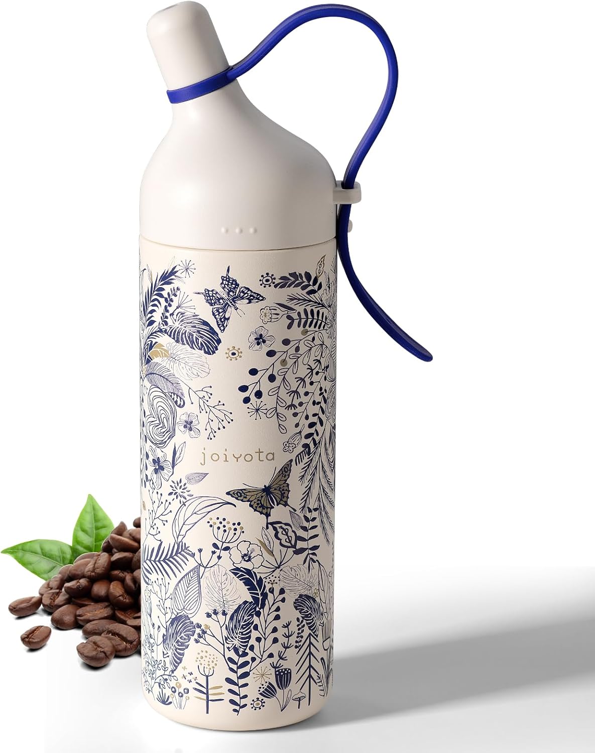 20oz Artic Ceramic Lined Coffee Tumbler, 3D Floral Print Design, Insulated Stainless Steel Travel Mug with Lid and Straw, BPA-Free Leak-Proof for Hot & Iced Coffee Tea, Unique Gifts for Women