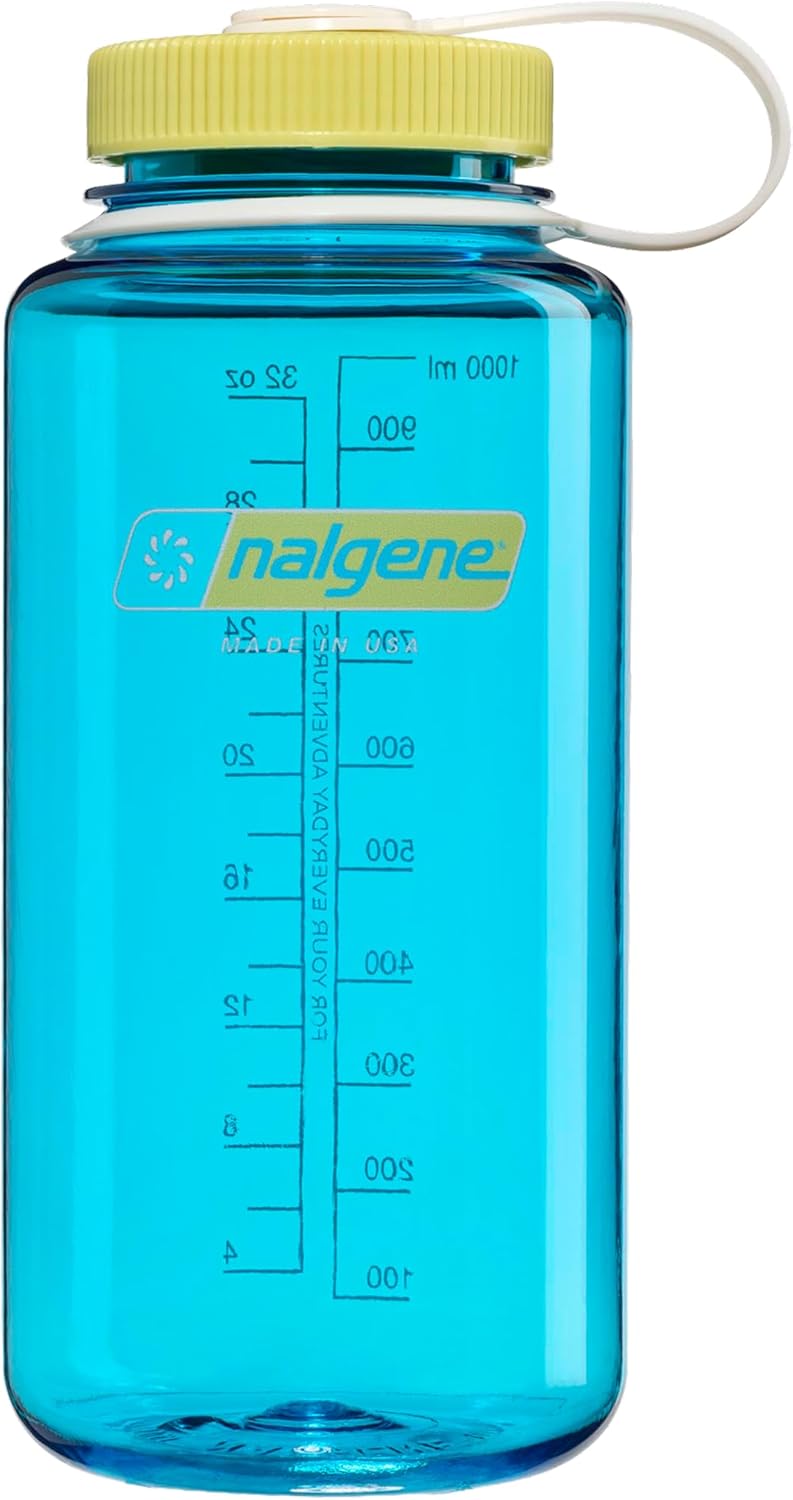 Nalgene 32 oz Wide Mouth Water Bottle | BPA-Free, Durable & Leak Proof, Lightweight Bottle for Hiking & Gym, Work & Travel