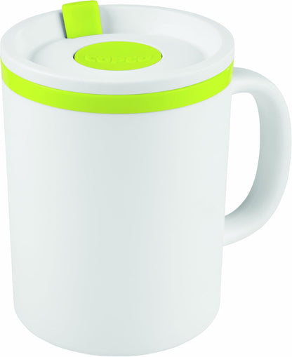 Copco Desk Mug 16 oz - Durable BPA-Free, Double-Wall Insulation for Hot & Cold Drinks, Microwave & Dishwasher Safe, Ideal for Office, Home, Travel - Spill-Resistant Reusable Mug (Pink)