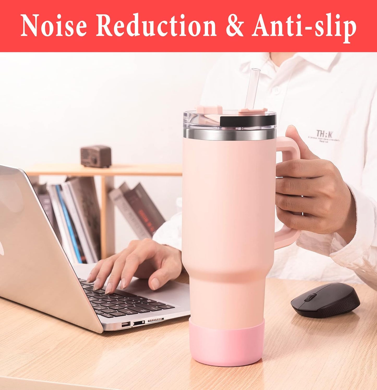 KTKUDY 2Pcs Silicone Boot for Stanley Quencher Tumbler 30 oz 40 oz & IceFlow 20 oz 30 oz & Fit Owala Freesip Water Bottle & Fit Hydro Flask & More - Cup Bottom Accessories Fit Stanley Cup