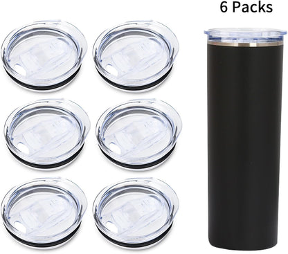 20oz Skinny Tumbler Replacement Lids 3 Pack,2.75in Cup Mouth Compatible with YETI Rambler and More Tumbler Cups，Spill Proof Splash Resistant Silicone Sliding Covers.