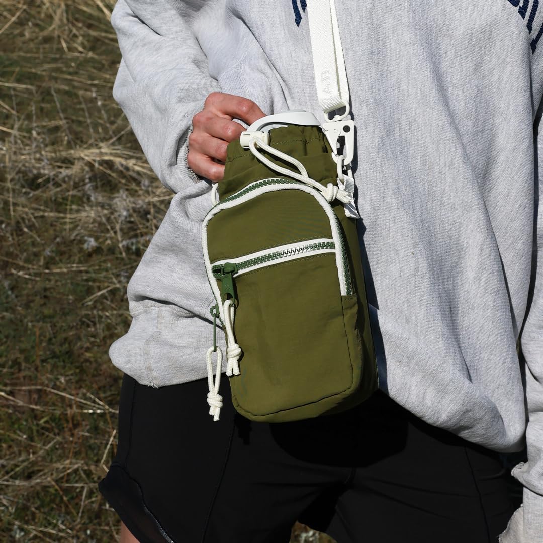 Thread Wallets Water Bottle Sling Crossbody Bag – Small Cross Body Sling with Pockets for Water Bottle, Cash, Phone & Keys