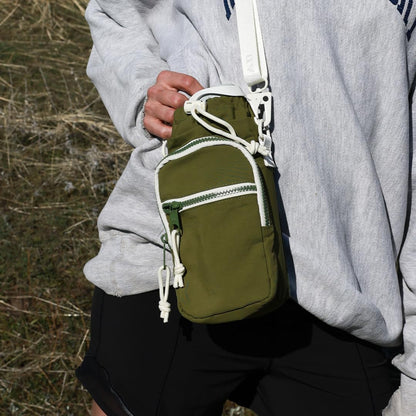 Thread Wallets Water Bottle Sling Crossbody Bag – Small Cross Body Sling with Pockets for Water Bottle, Cash, Phone & Keys