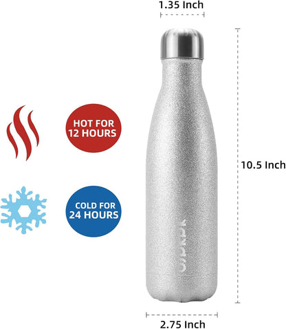 BJPKPK Insulated Water Bottle 12oz Small Stainless Steel Water Bottles Reusable Metal Thermal Keep Cold and Hot,Dreamy Purple - Colors B
