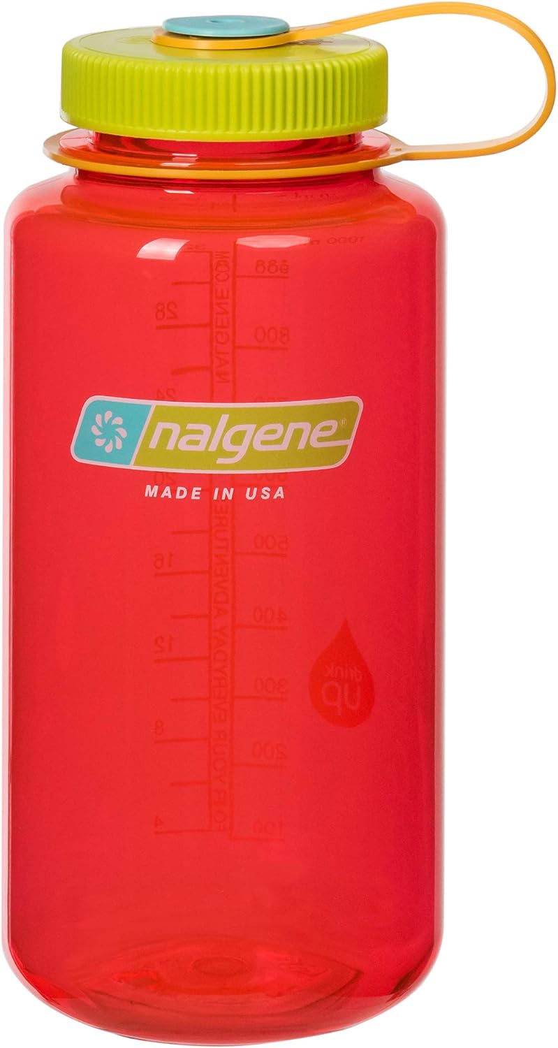 Nalgene 32 oz Wide Mouth Water Bottle | BPA-Free, Durable & Leak Proof, Lightweight Bottle for Hiking & Gym, Work & Travel