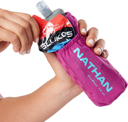 Nathan ExoDraw & ExoShot 2.0 Flask, Handheld Water Bottle for Marathons, Hiking, Ultra Running and Outdoor Activity