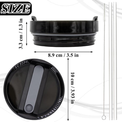 40oz Tumbler Lid Compatible for Stanley, 2 Pack Replacement Tumbler Lids Fit for Stanley Quencher 2.0 Tumbler 40 OZ, with Straws and Cleaning Brush (Orchid)