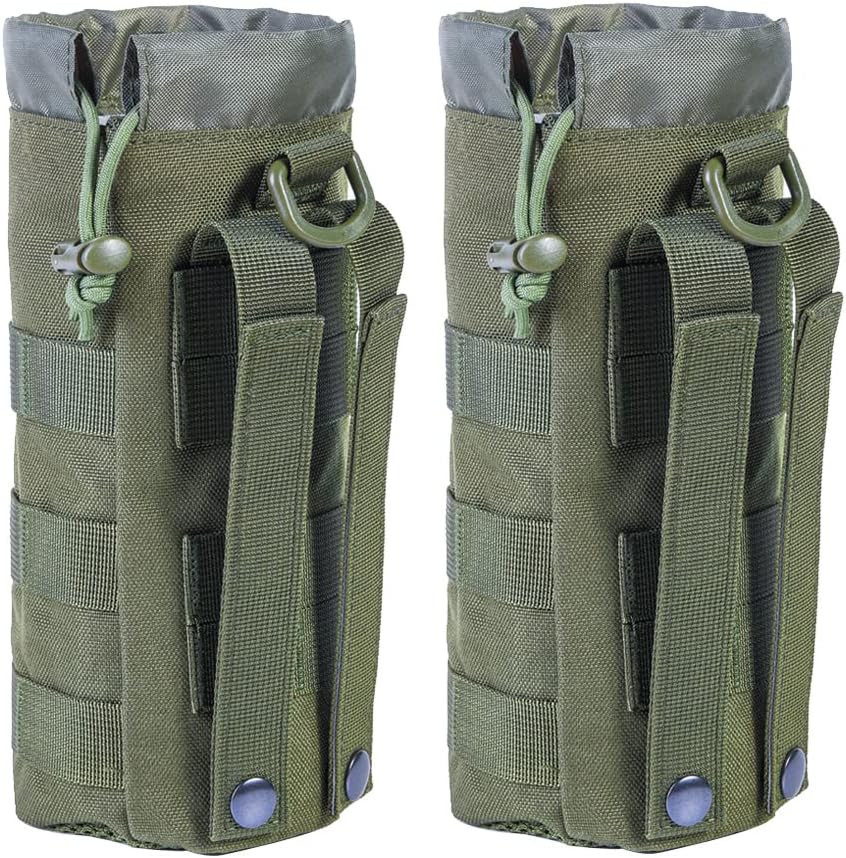 Upgraded Tactical Drawstring Molle Water Bottle Holder Tactical Pouches