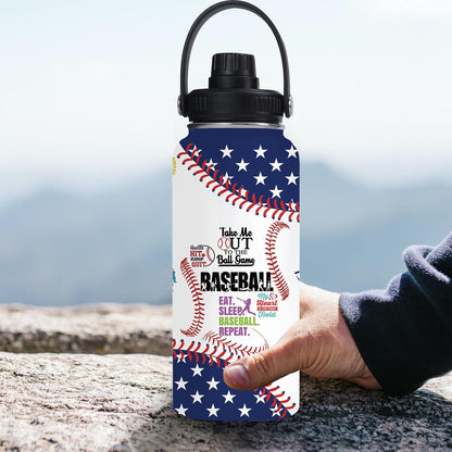 Pickleball Water Bottle 32oz Stainless Steel Insulated Vaccum with Lid, Pickleball Gifts for Pickleball Players, Pickleball Lovers, Women Girls Ladies