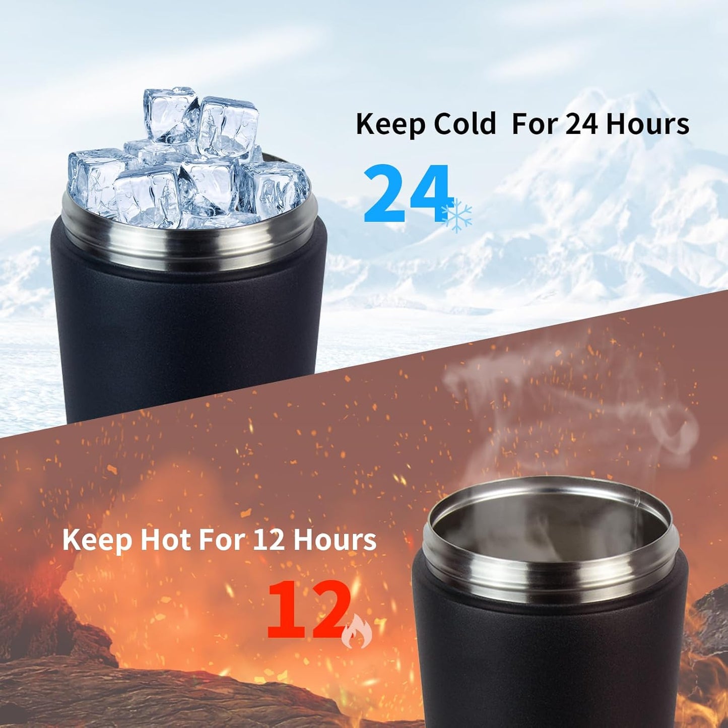 TOOFEEL Protein Shaker Bottle 20 oz - Double Walled Insulated Vacuum Cup for Protein Shakes, Keeps Cold/Hot, Metal Stainless Steel, Preworkout Gym