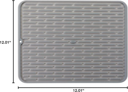 OXO 1372100 Good Grips Silicone Stemware Drying Mat, Gray