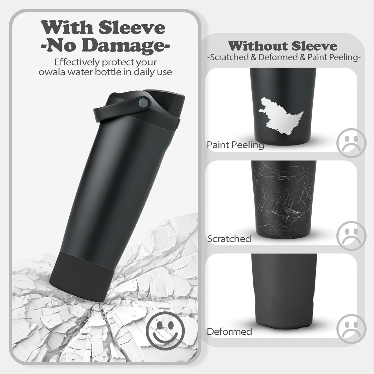 2PCS Silicone Boots for Owala 30oz & 40oz FreeSip Sway Bottles & Tumblers – Non-Slip, Scratch-Resistant, Stability Enhancer for Owala Accessories (Eucalyptus Green) - Colors B