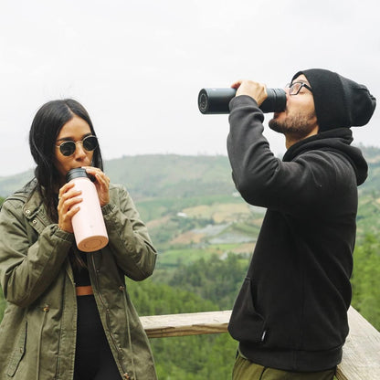 JoyJolt Triple Insulated Water Bottle with Straw Lid AND Flip Lid! 22oz Water Bottle, 12 Hour Hot/Cold Vacuum Insulated Stainless Steel Water Bottle. BPA-Free Leakproof Water Bottles - Thermos Bottle
