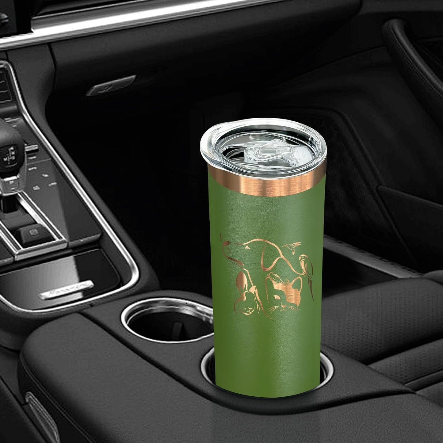 20 oz Skinny Tumblers Bulk, Stainless Steel Insulated Tumbler with Lids and Straws, Slim Double Wall Powder Coated Travel Coffee Mugs Reusable Cup for Hot Cold Drinks (Black,1 pack)