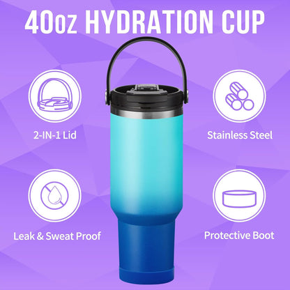 30 oz Tumbler with Handle and Straw - Keep Cold 36H & Hot 12H, Metal Coffee Cup with Lid (Straw & Flip Lid), 30oz Insulated Stainless Steel Thermal Mug, Leak-proof Travel Water Bottle