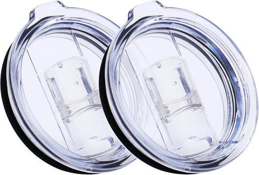 DOCIK Splash Proof Lids Covers for 20 Oz Yeti Rambler Ozark Trail Tumbler and More Travel Cup, Also Fit for Yeti 10 Oz Lowball, 2 Pack