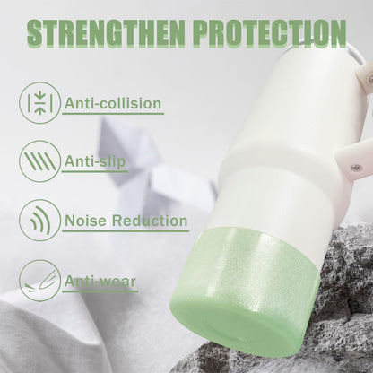 Jelly Luster Glitter Silicone Transparent Boot for Stanley 20-40oz, Compatible with Hydro Flask or Other Water Bottle Tumbler, 2.85-3.0 inch Protective Anti-Slip Bottom Sleeve Cover