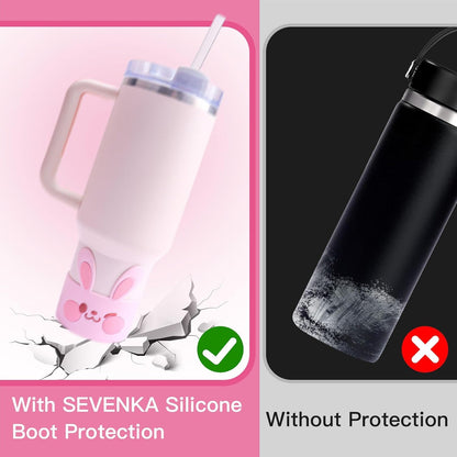 SEVENKA Silicone Boot for Stanley 40 30 oz Quencher Tumbler, IceFlow Water Bottle 30/20 oz, Cup Bottom Sleeve 3.1 inch Diameter