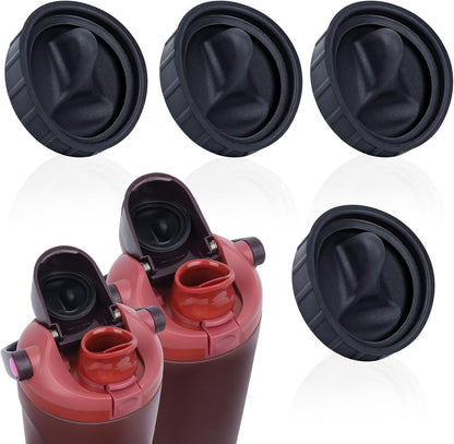 4 Pack Replacement Stopper Compatible with Owala FreeSip Sway 30oz 40oz, Silicone Seal Bottle Cap Mouth Stopper for Owala FreeSip Tumbler 40oz Water Bottle Top Lid Gasket Plug Accessories (Grey)