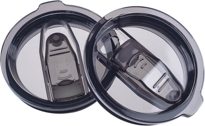 2 Replacement Lids for Stainless Steel Tumbler Travel Cup - Fits OF Inner diameter 3.7 to 3.74 INCH Yeti Rambler and others (Transparent) (30 OZ)