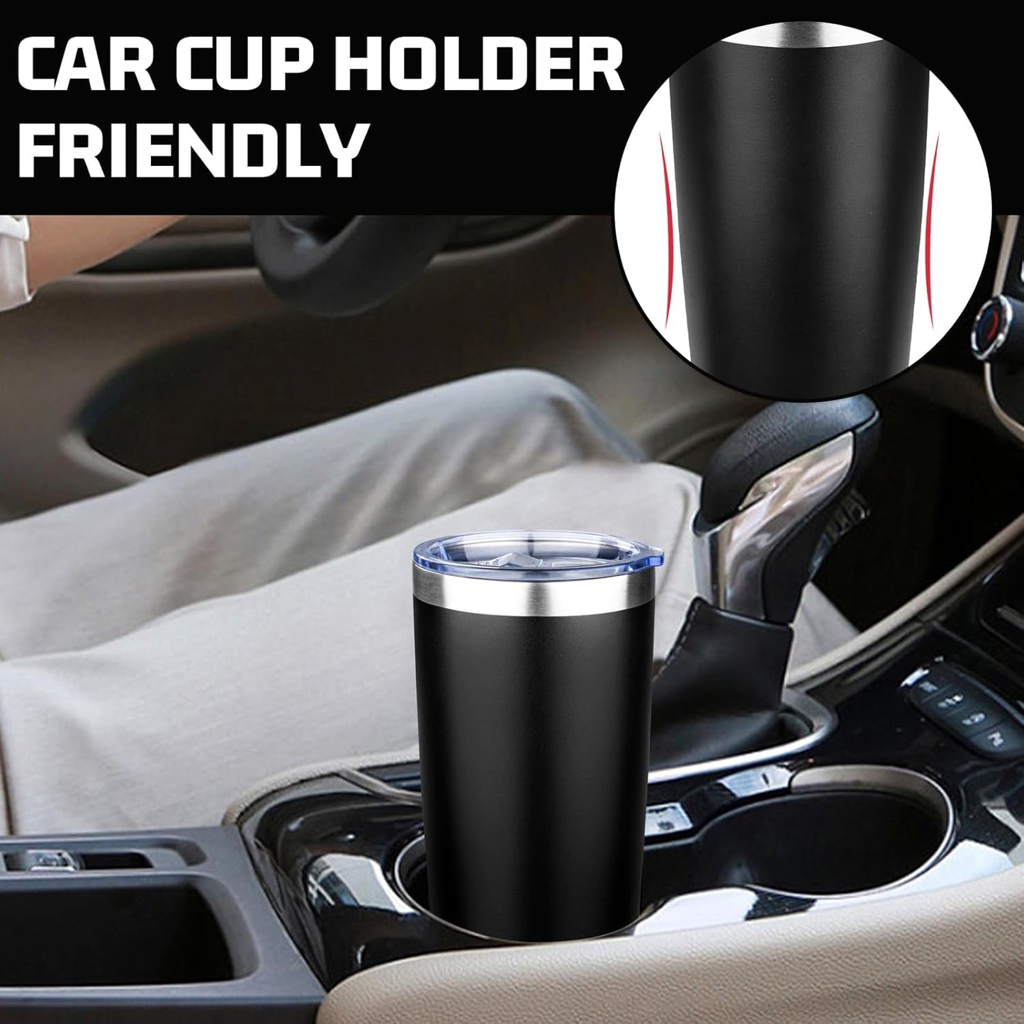 20oz Tumbler with Lid Double Wall Vacuum Insulated Travel Coffee Mug Stainless Steel Thermal Cup Powder Coated Sturdy Coffee Tumbler for Hot and Cold Beverage (Baby blue,1)